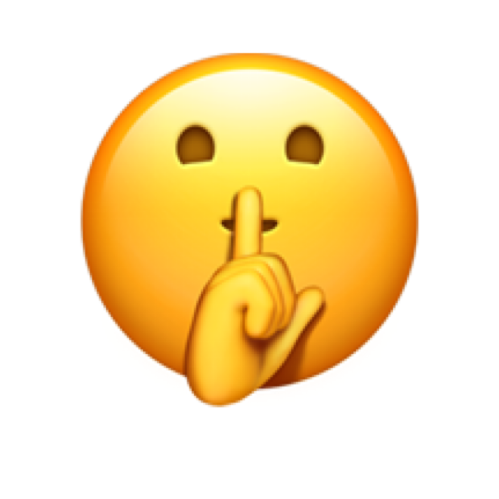 Shushing emoji